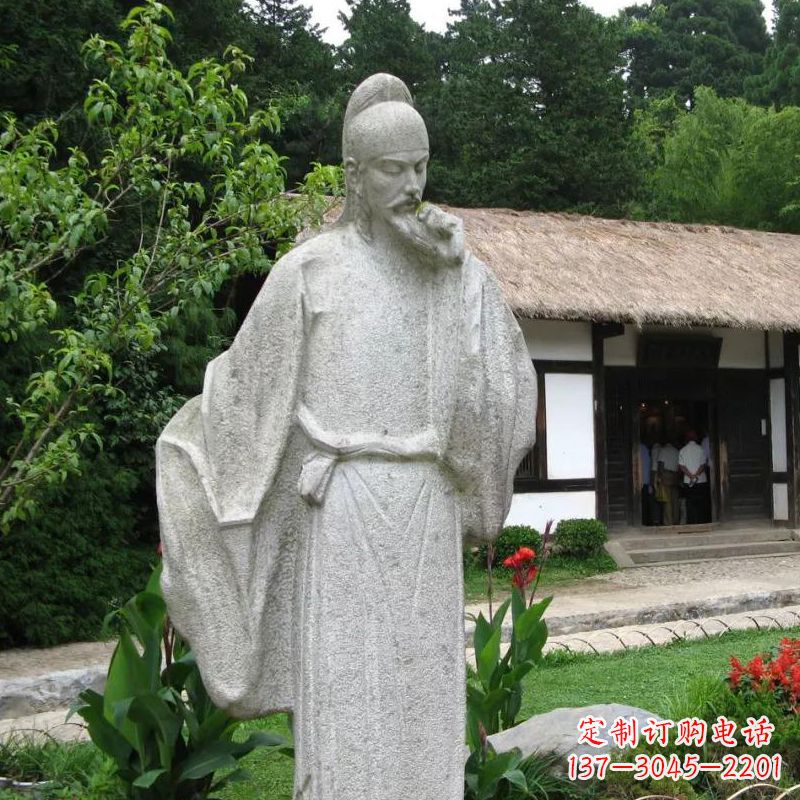 龙岩白居易石雕塑像传承中国古代文化精髓