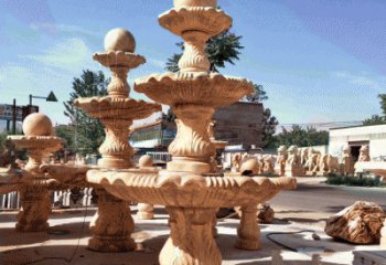 龙岩石雕人物喷泉