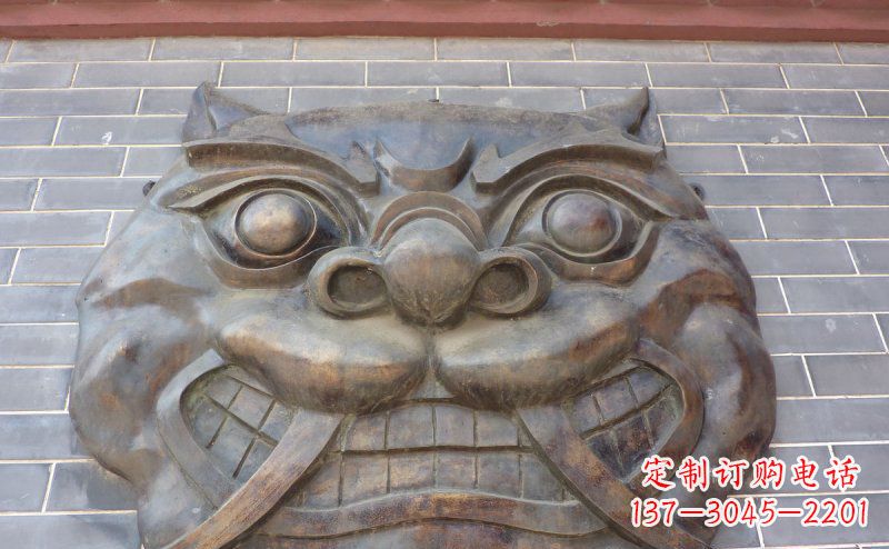 龙岩狴犴古代神兽铜浮雕