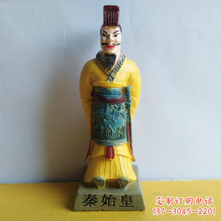 龙岩玻璃钢彩绘秦始皇雕塑