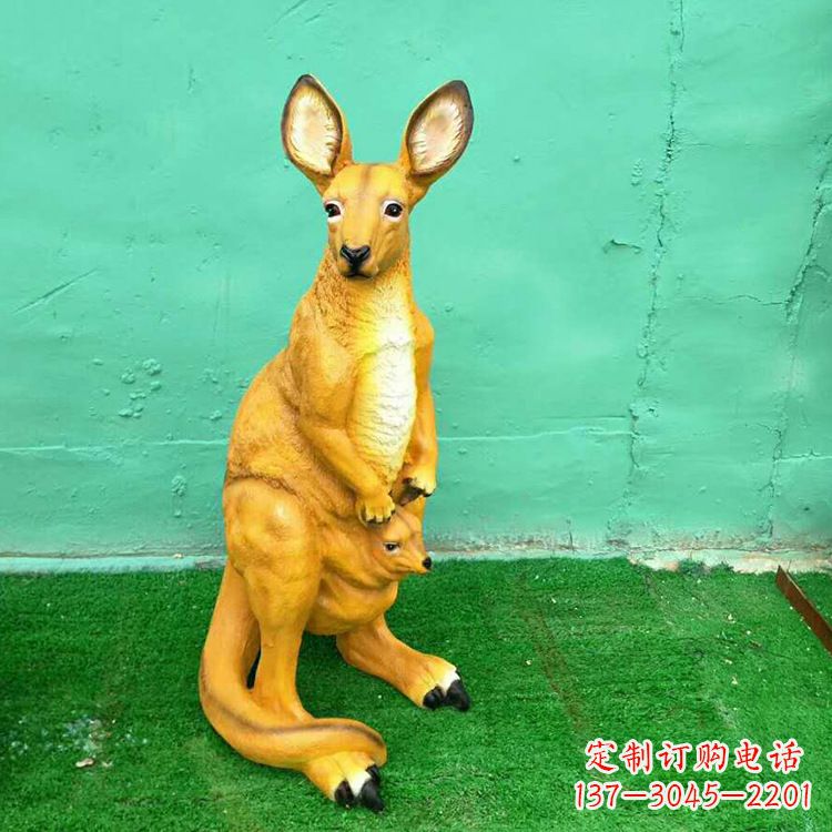 龙岩玻璃钢袋鼠雕塑