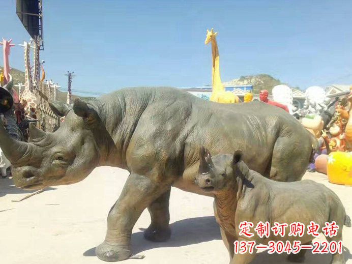 龙岩玻璃钢仿真犀牛
