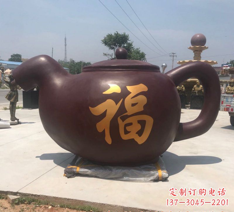 龙岩玻璃钢茶壶雕塑