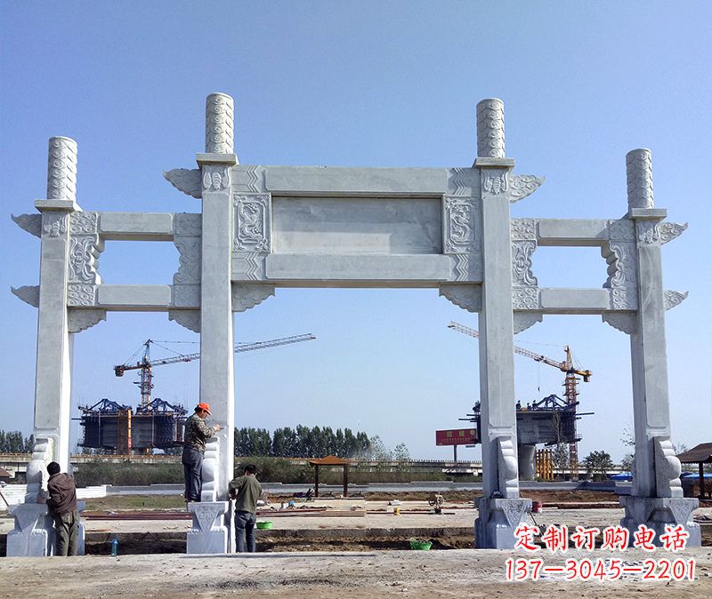 龙岩玻璃钢牌坊雕塑