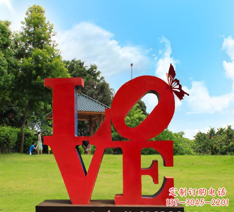 龙岩不锈钢love景观雕塑222