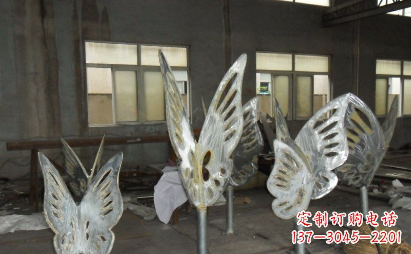 龙岩不锈钢彩色蝴蝶景观雕塑