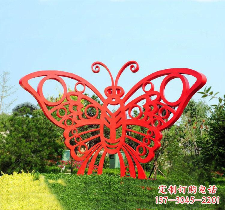 龙岩不锈钢草坪艺术蝴蝶雕塑