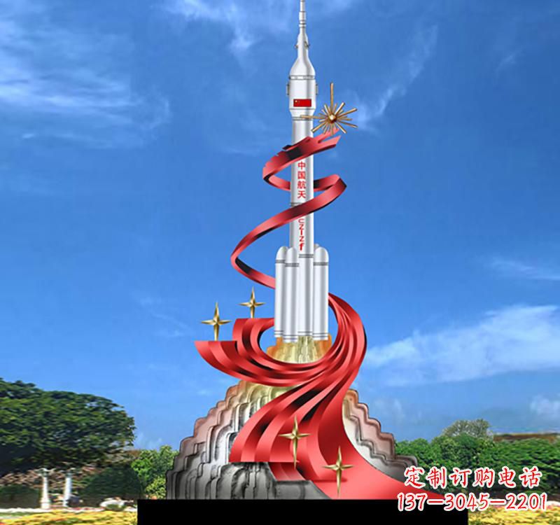 龙岩不锈钢嫦娥飞天标识雕塑