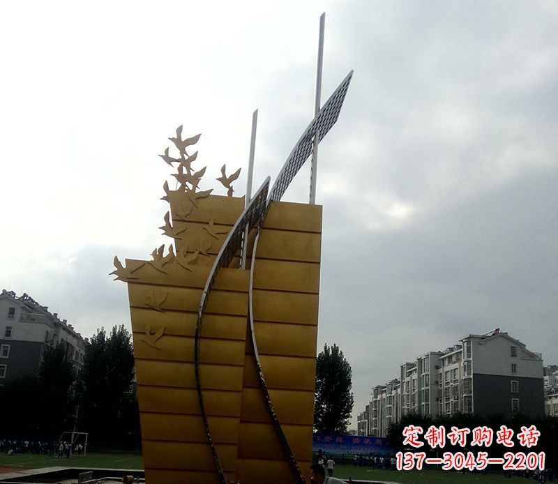 龙岩不锈钢城市帆船起航雕塑