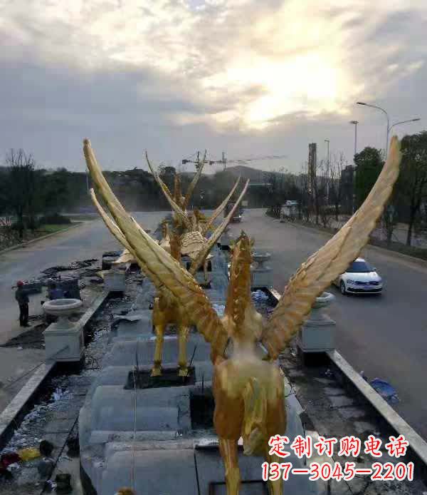 龙岩不锈钢城市飞龙雕塑