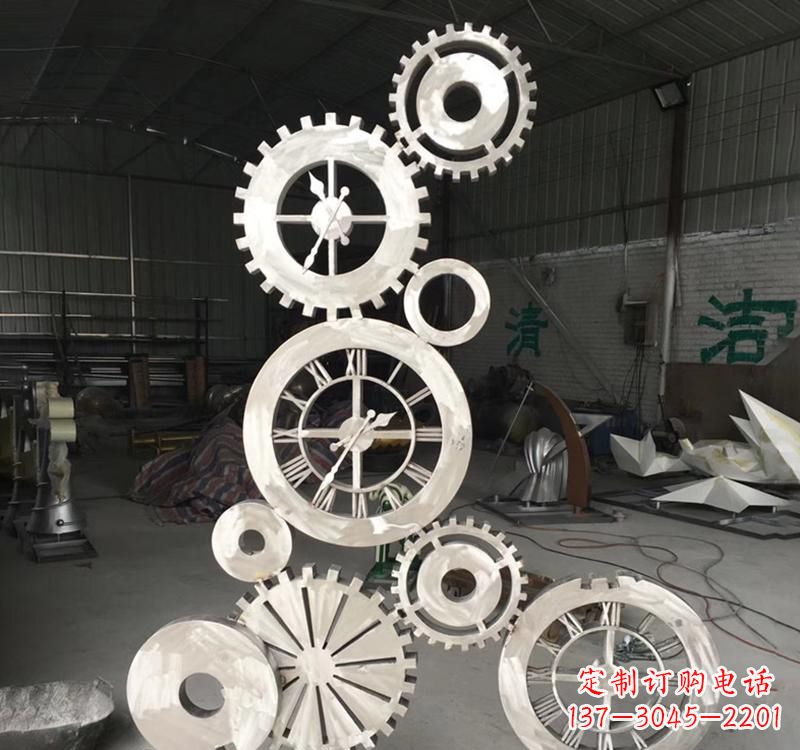 龙岩不锈钢齿轮景观雕塑