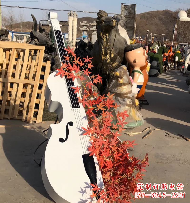 龙岩不锈钢抽象大提琴雕塑12