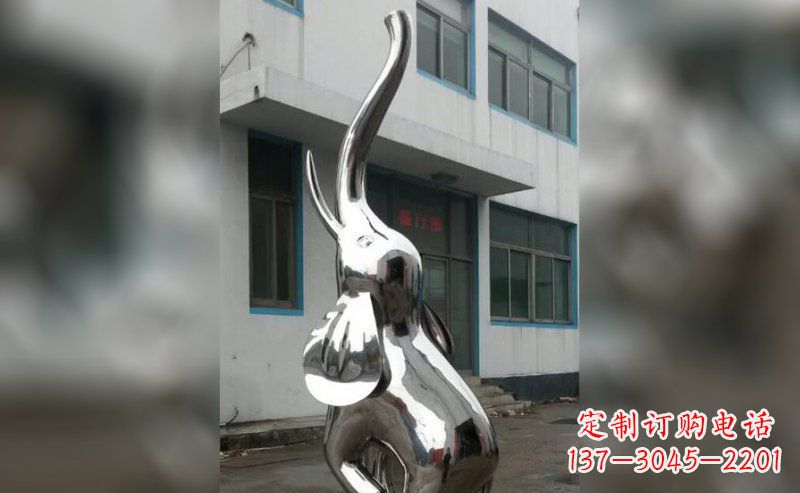 龙岩不锈钢抽象大象雕塑