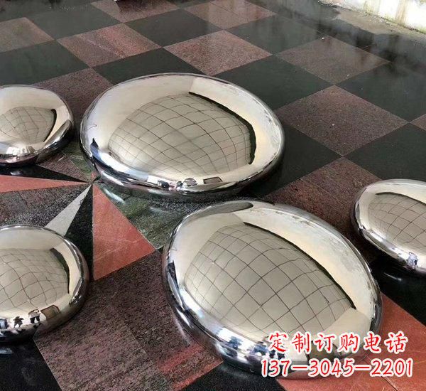 龙岩不锈钢抽象鹅卵石雕塑