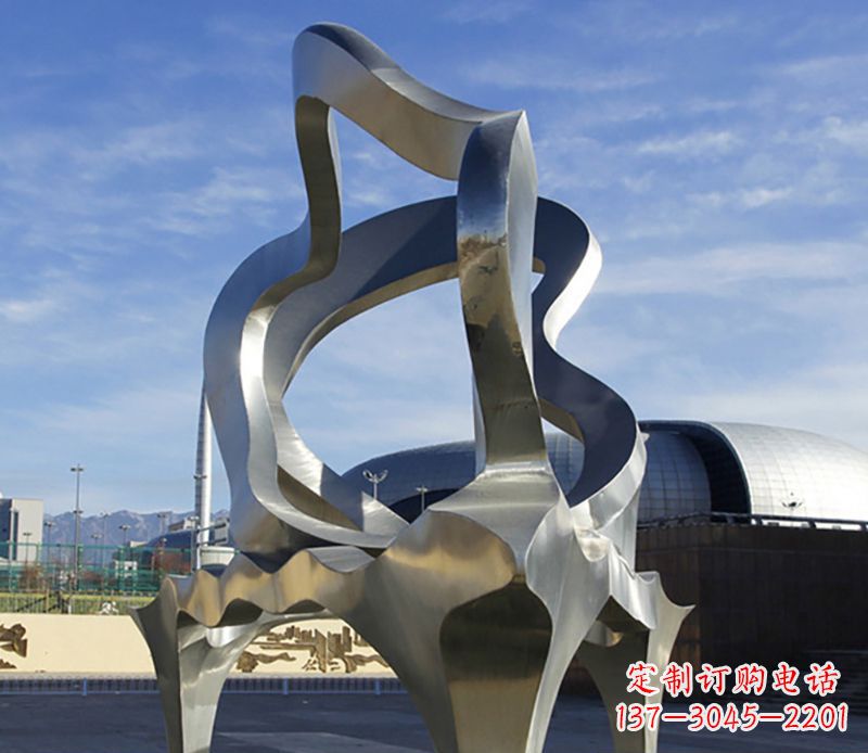龙岩不锈钢抽象钢琴雕塑 (2)