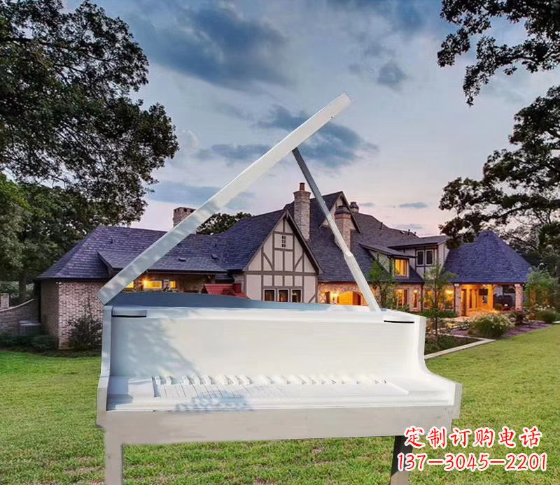 龙岩不锈钢抽象钢琴雕塑广场景观雕塑