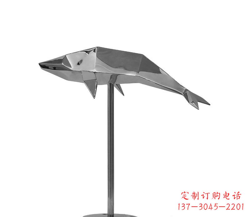 龙岩不锈钢抽象海豚雕塑