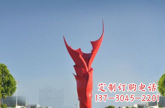 龙岩不锈钢抽象火炬雕塑