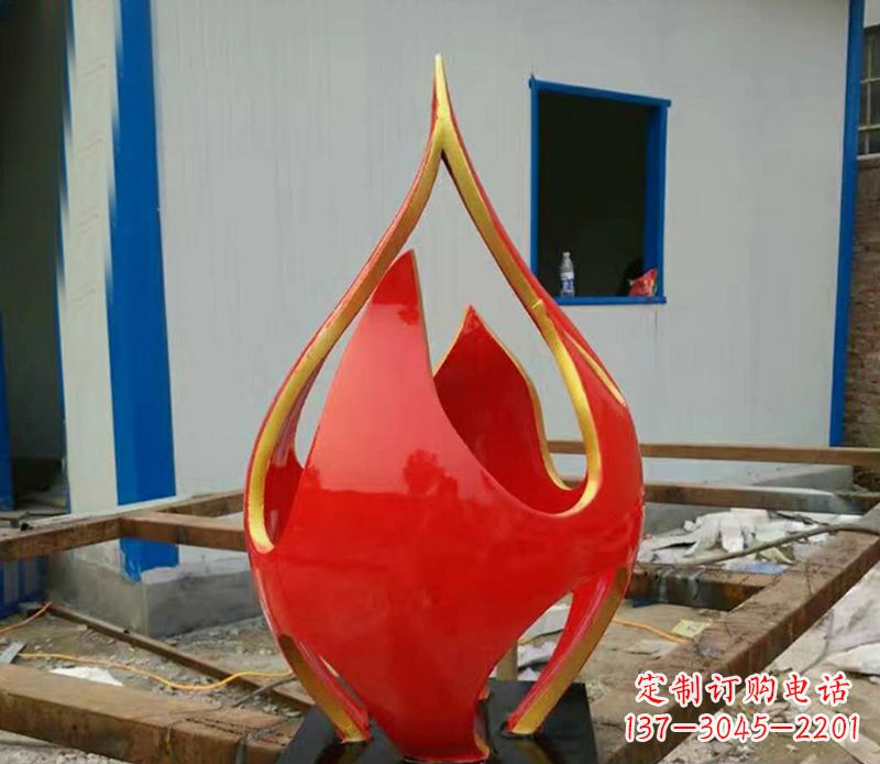 龙岩不锈钢抽象火龙果广场雕塑