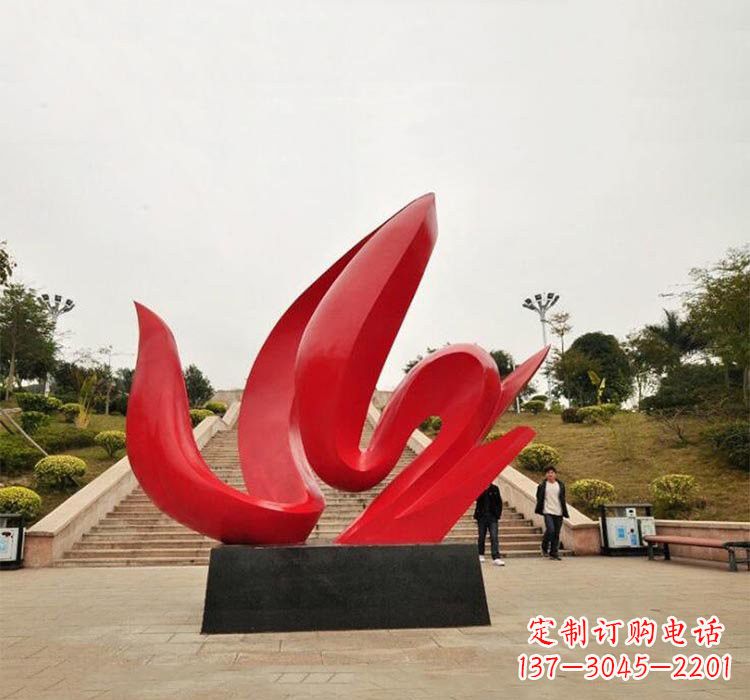 龙岩不锈钢抽象火苗雕塑