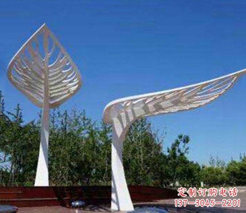 龙岩不锈钢抽象树叶雕塑