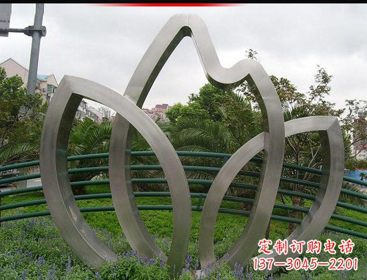 龙岩不锈钢抽象树叶雕塑2