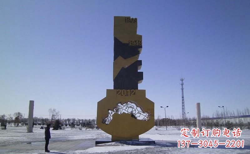 龙岩不锈钢抽象钥匙雕塑 (2)