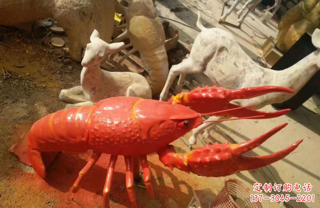 龙岩不锈钢大龙虾雕塑1