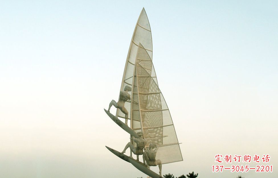 龙岩不锈钢帆船比赛广场景观雕塑
