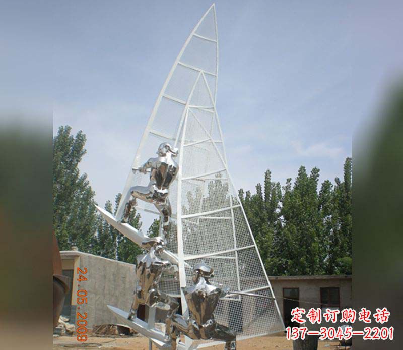 龙岩不锈钢帆船公园雕塑