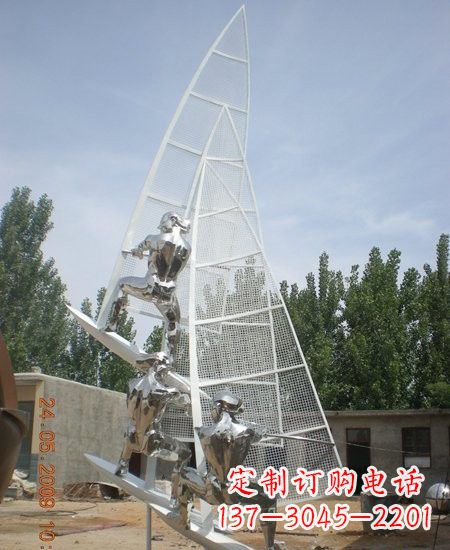 龙岩不锈钢帆船雕塑