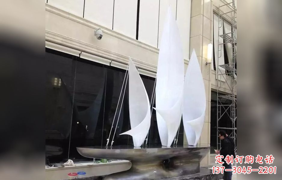 龙岩不锈钢帆船广场景观雕塑