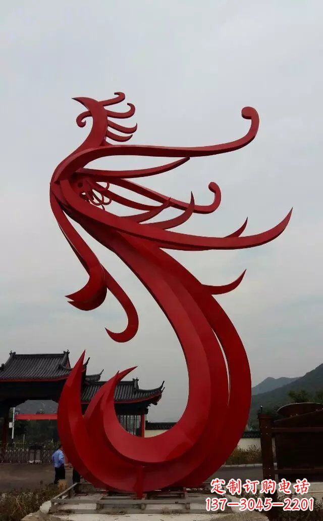 龙岩不锈钢凤凰大型抽象雕塑