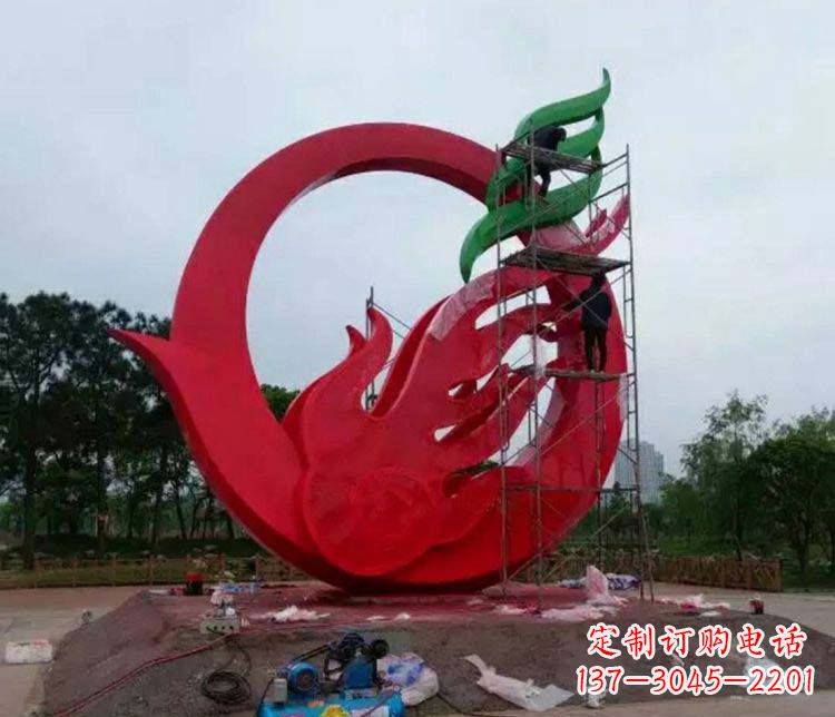 龙岩不锈钢凤凰雕塑1