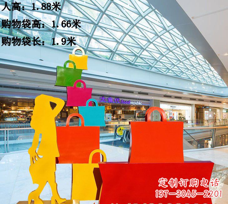 龙岩不锈钢购物袋雕塑艺术品的独特之处