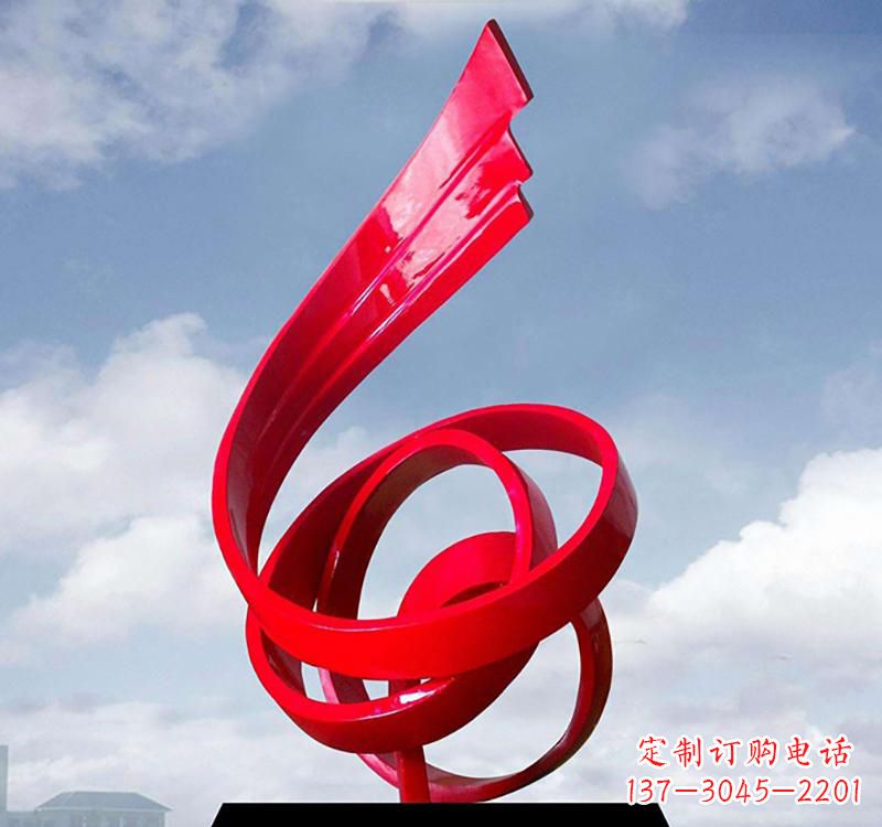 龙岩美丽的飘带雕塑——城市的精灵