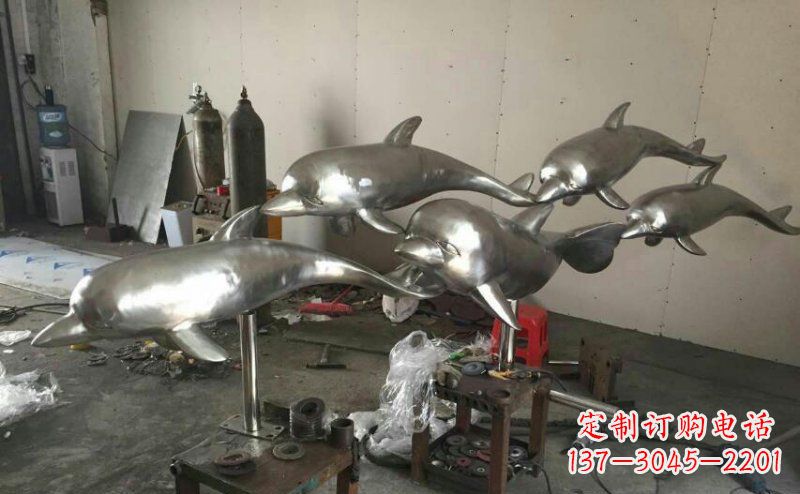 龙岩不锈钢海豚雕塑