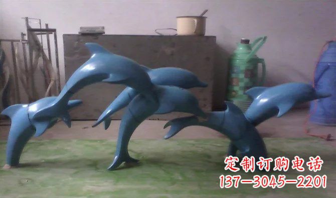 龙岩不锈钢海豚雕塑精致的艺术品