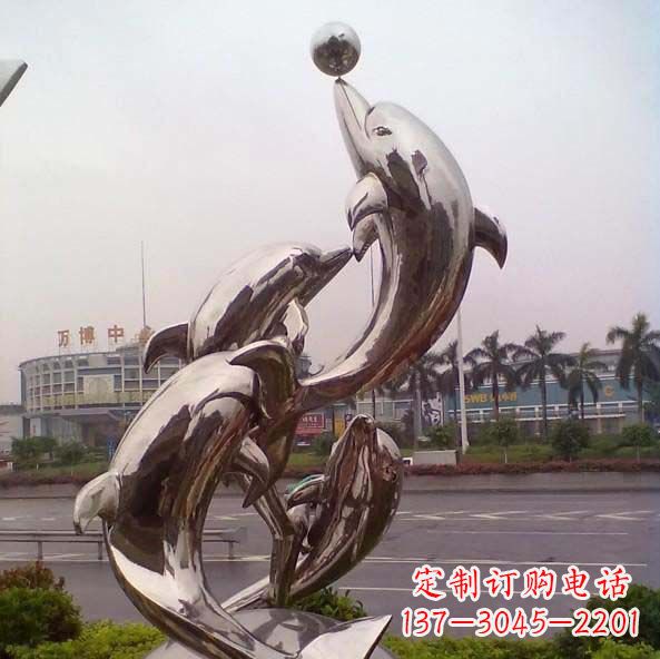 龙岩不锈钢海豚雕塑艺术之美
