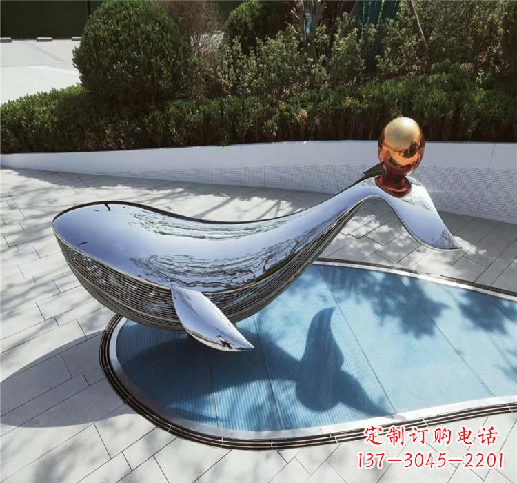 龙岩不锈钢海豚精美的雕塑作品