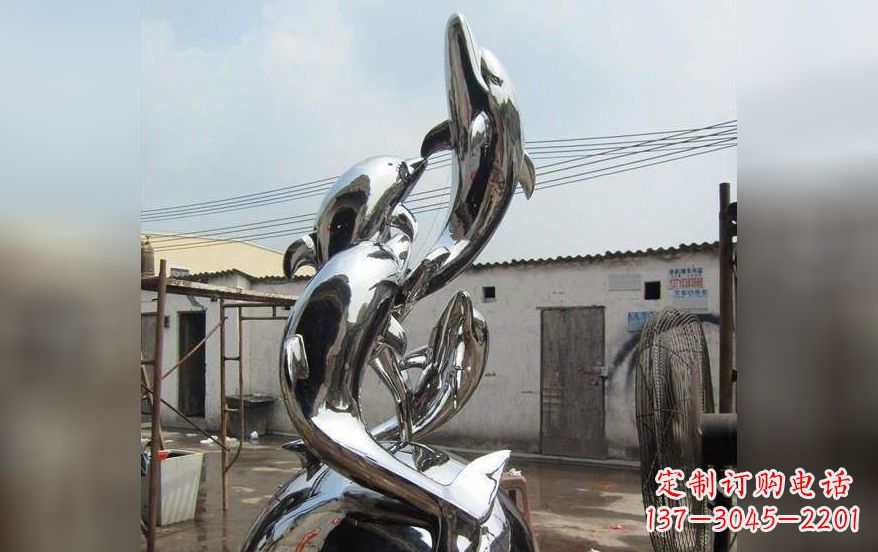 龙岩海豚之美——不锈钢海豚雕塑
