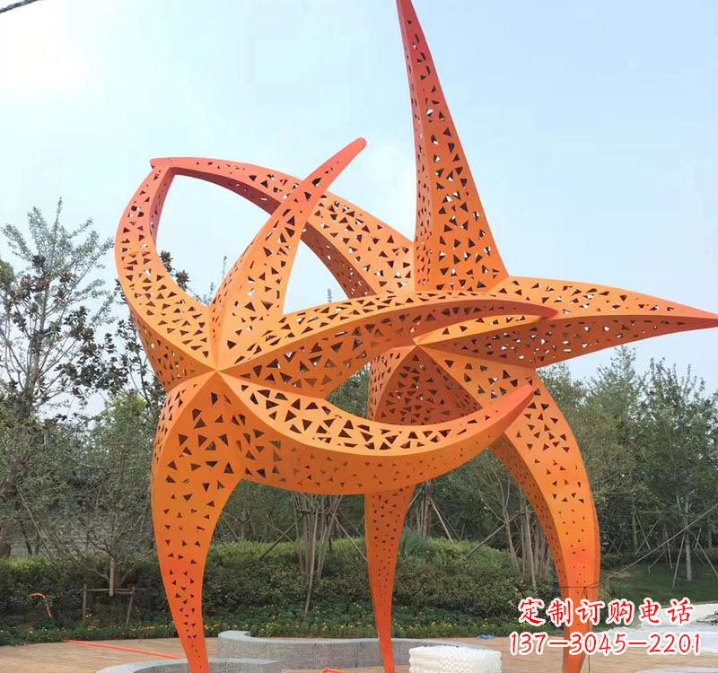 龙岩不锈钢海星海洋动物雕塑——美丽的海洋艺术