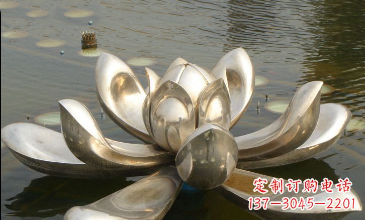 龙岩不锈钢荷花雕塑艺术与自然的完美结合