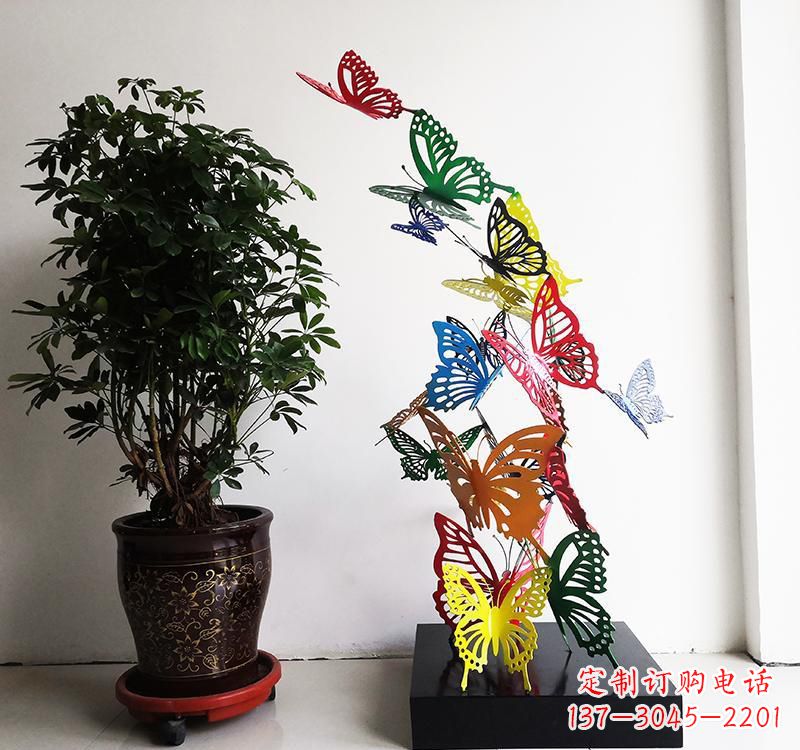 龙岩不锈钢蝴蝶雕塑精美的艺术品