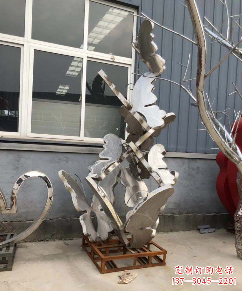 龙岩蝴蝶之舞不锈钢雕塑精美绝伦