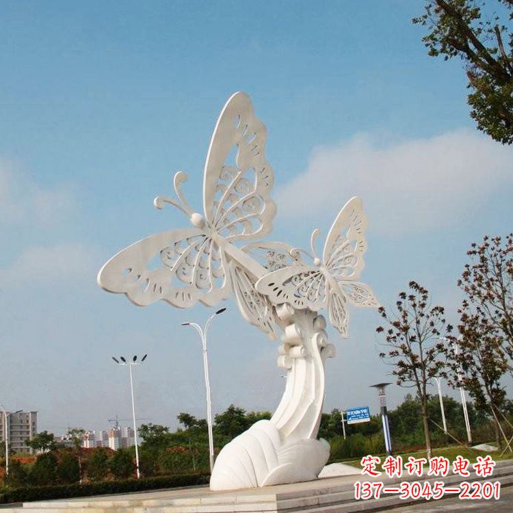龙岩不锈钢蝴蝶雕塑——美丽传递自然之美