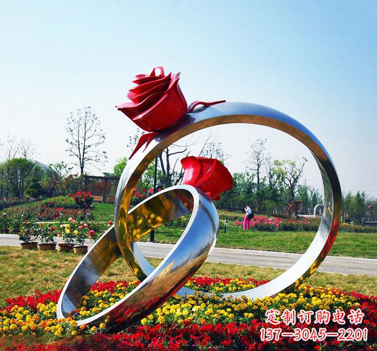 龙岩精美不锈钢戒指雕塑