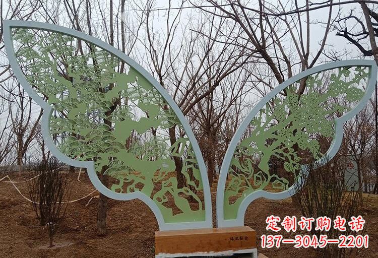 龙岩不锈钢剪纸蝴蝶翅膀雕塑