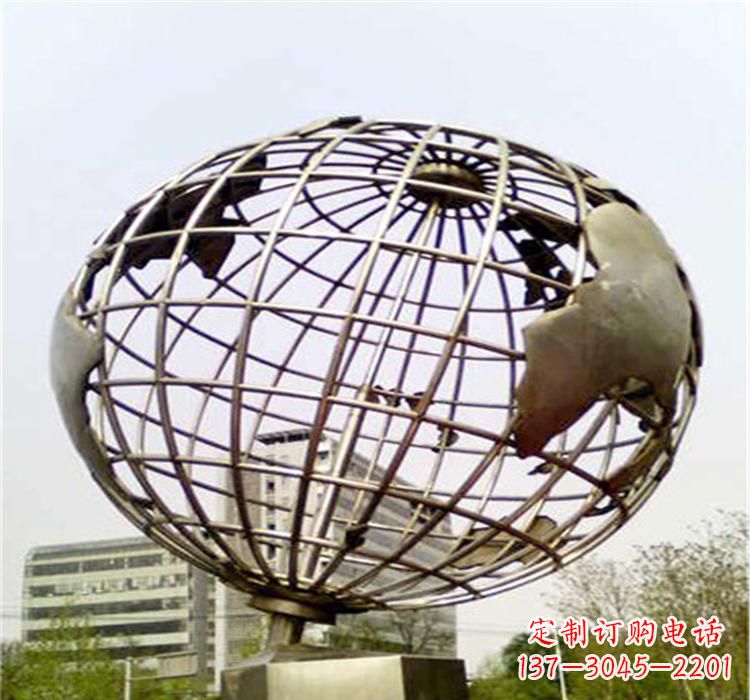 龙岩不锈钢地球仪雕塑让美景永恒