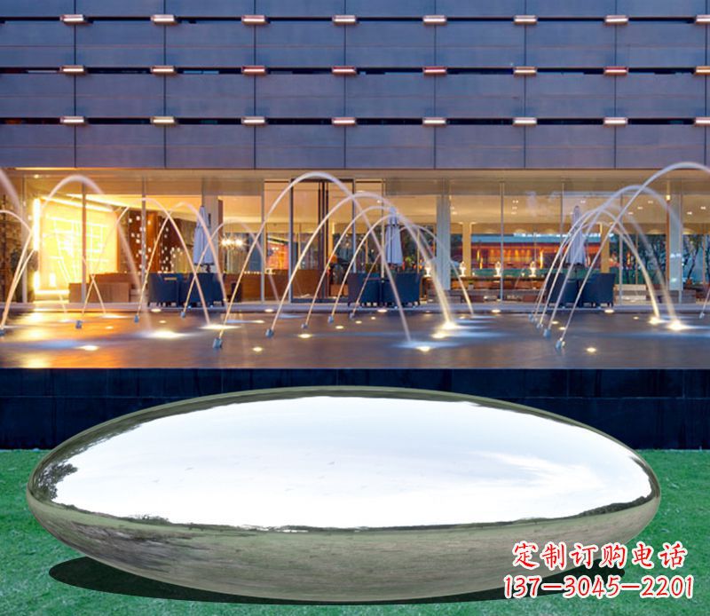 龙岩不锈钢镜面鹅卵石雕塑